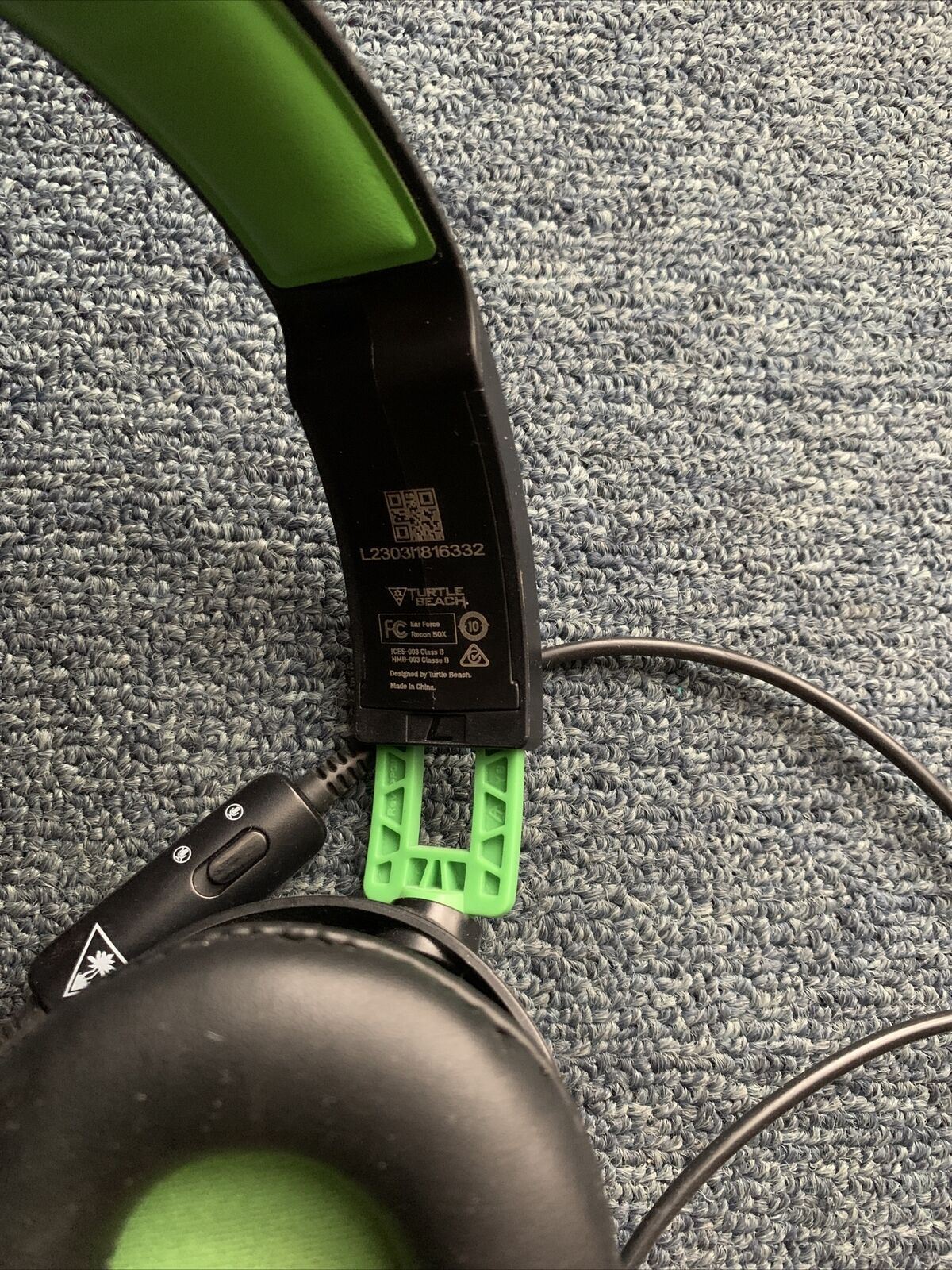 Turtle Beach Ear Force Recon 50X Wired Black Headset - for parts or repair