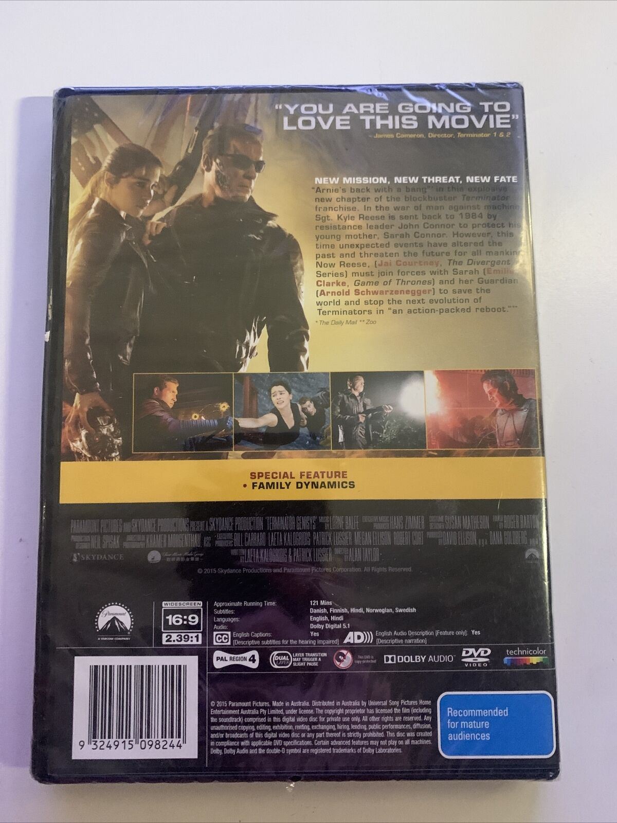 *New Sealed* Terminator Genisys (DVD, 2015) Arnold Schwarzenegger. Region 4