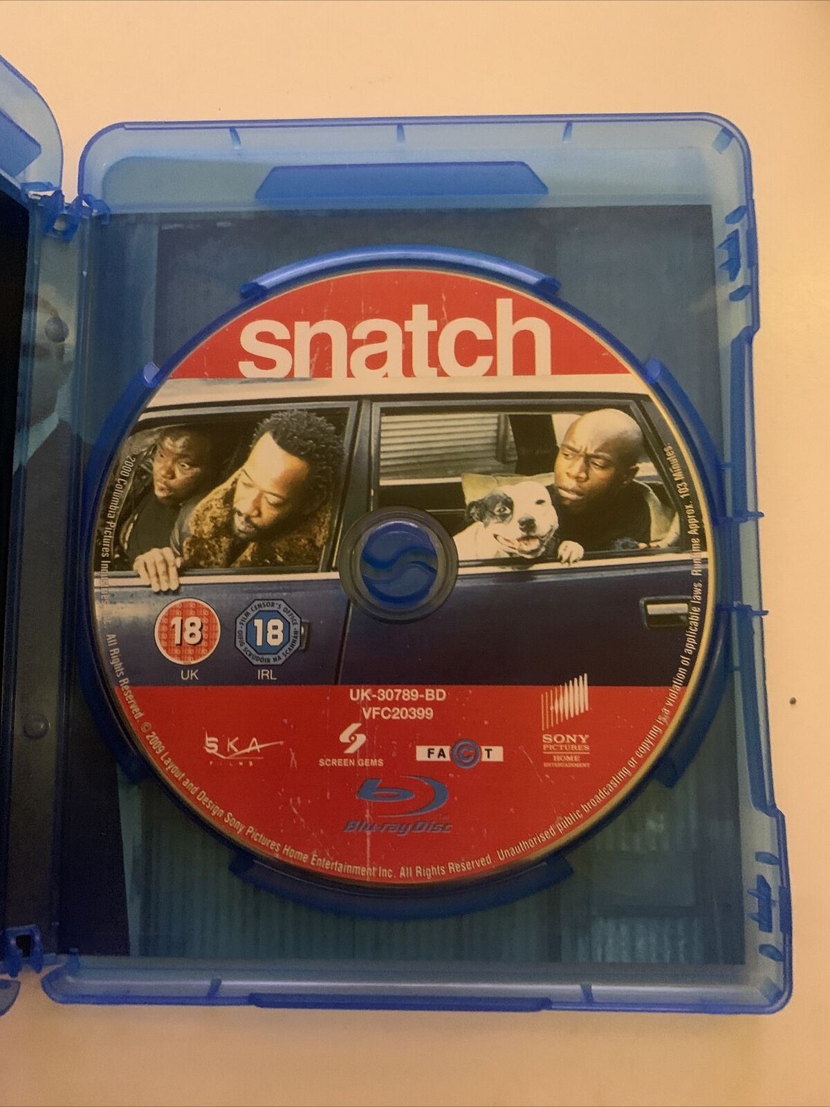Snatch (Blu-ray, 2000) Brad Pitt, Vinnie Jones, Jason Statham, Benicio del Toro