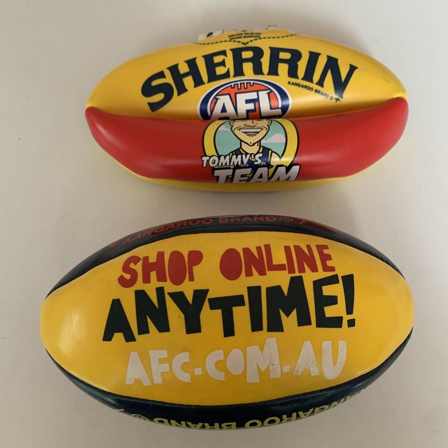 2x lot Official Adelaide Crows Sherrin Football Size 3 Footy
