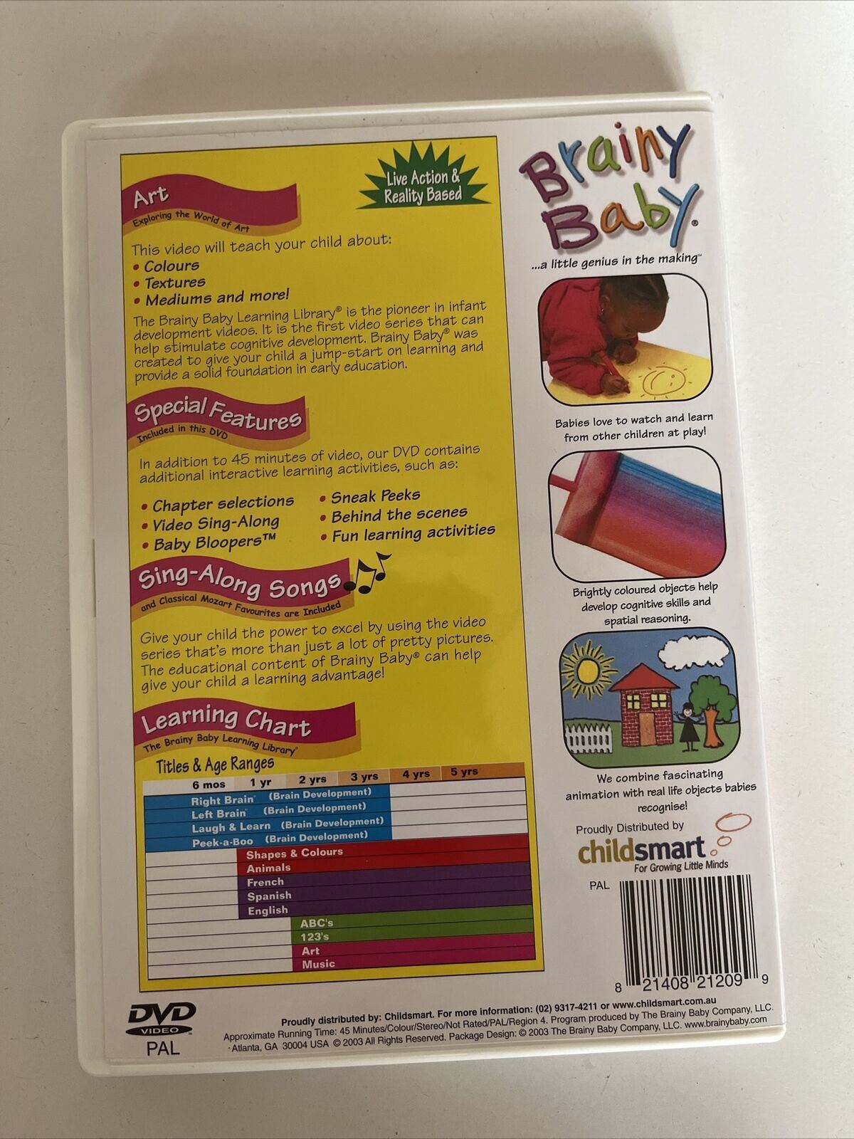 Brainy Baby: Art - Exploring the World of Art - Ages 2-5 Years (DVD) Early Learn