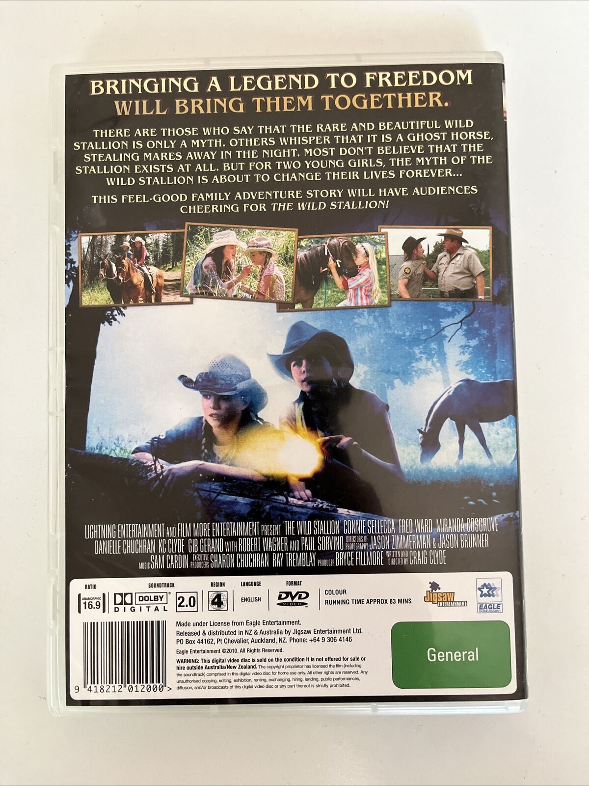 The Wild Stallion (DVD, 2009) Connie Sellecca, Fred Ward, Miranda. Region 4