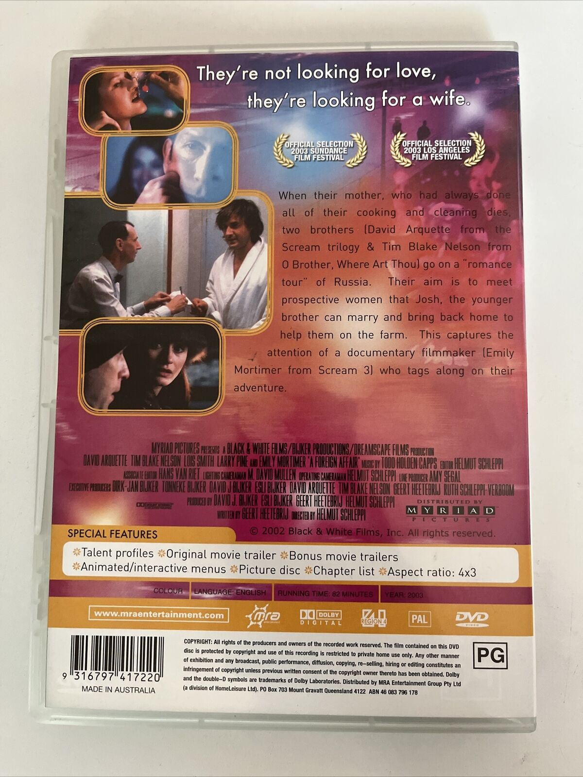 A Foreign Affair (DVD, 2003) Tim Blake Nelson, David Arquette. Region 4