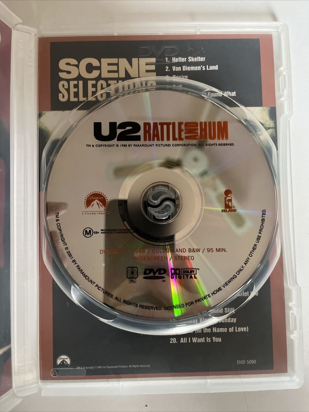 U2 - Rattle And Hum (DVD, 1988)