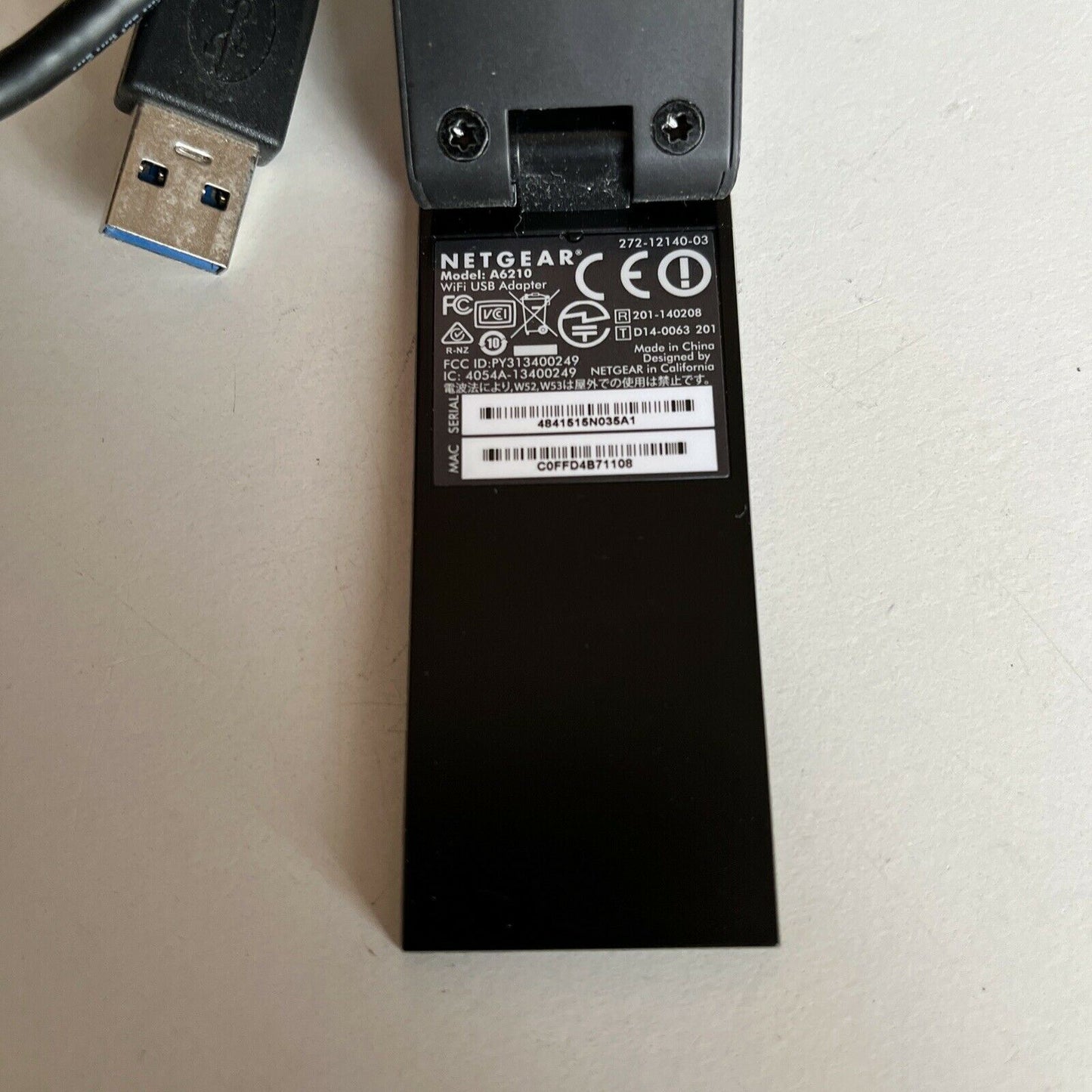 Netgear A6210 Dual-Band USB 3.0 High Gain WiFi Adapter AC1200