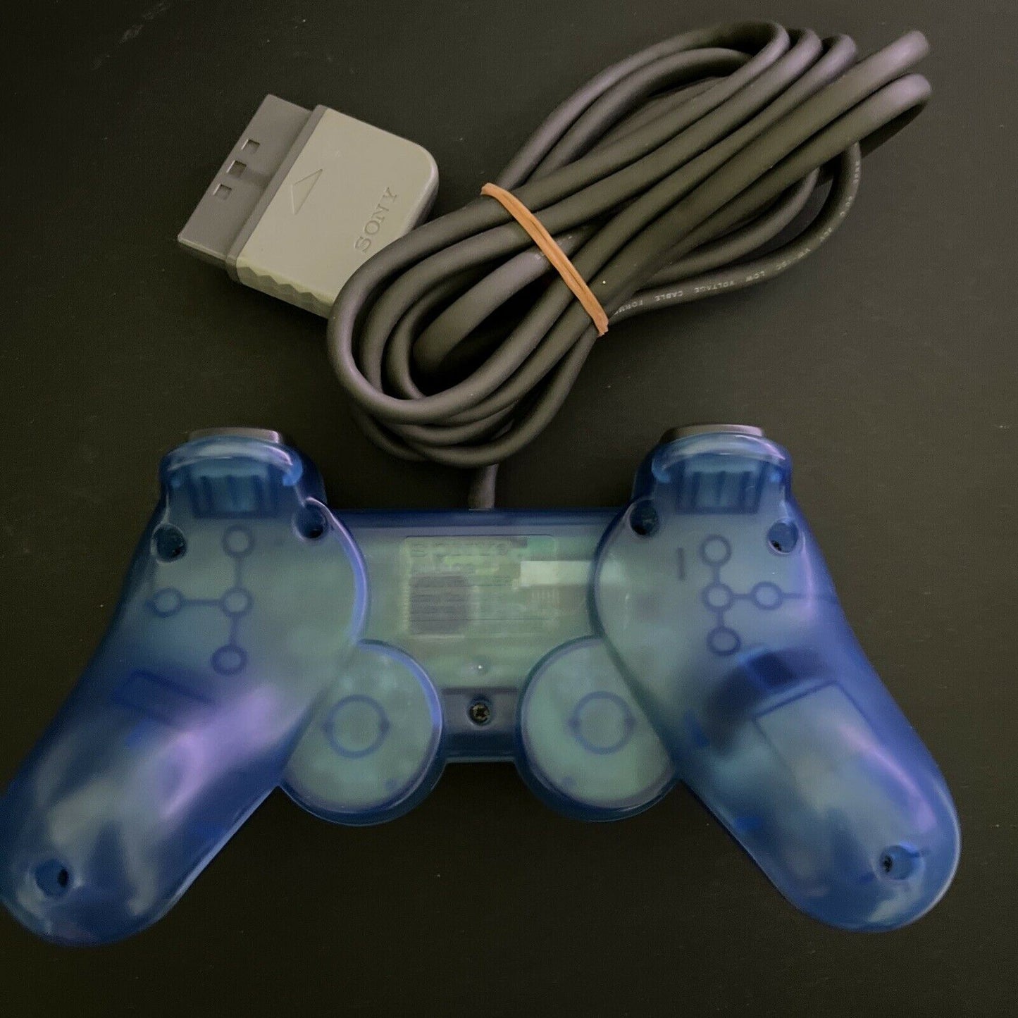Sony Playstation 2 Dual Shock 2 Controller SCPH-1200 PS2 Transparent Clear Blue