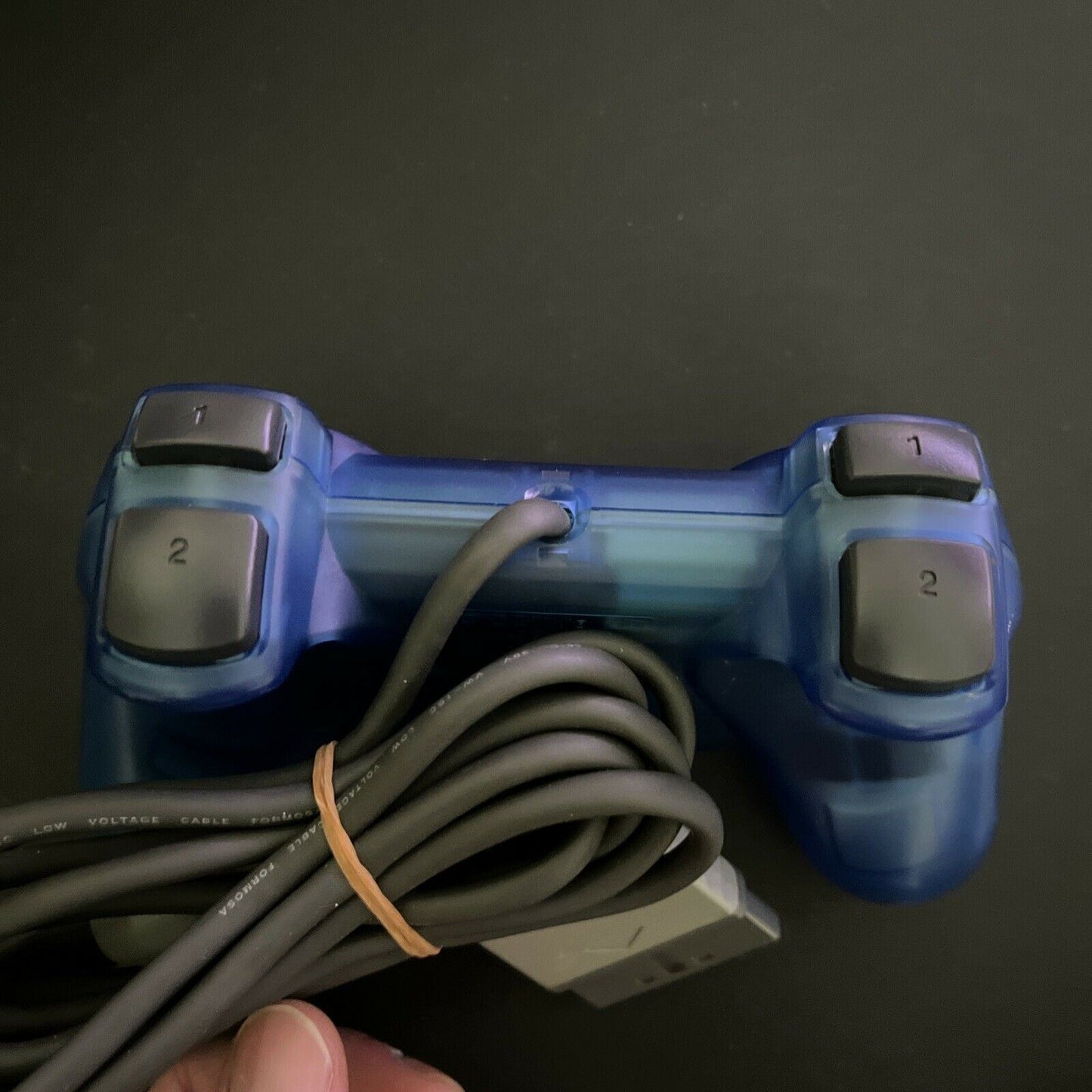 Sony Playstation 2 Dual Shock 2 Controller SCPH-1200 PS2 Transparent Clear Blue