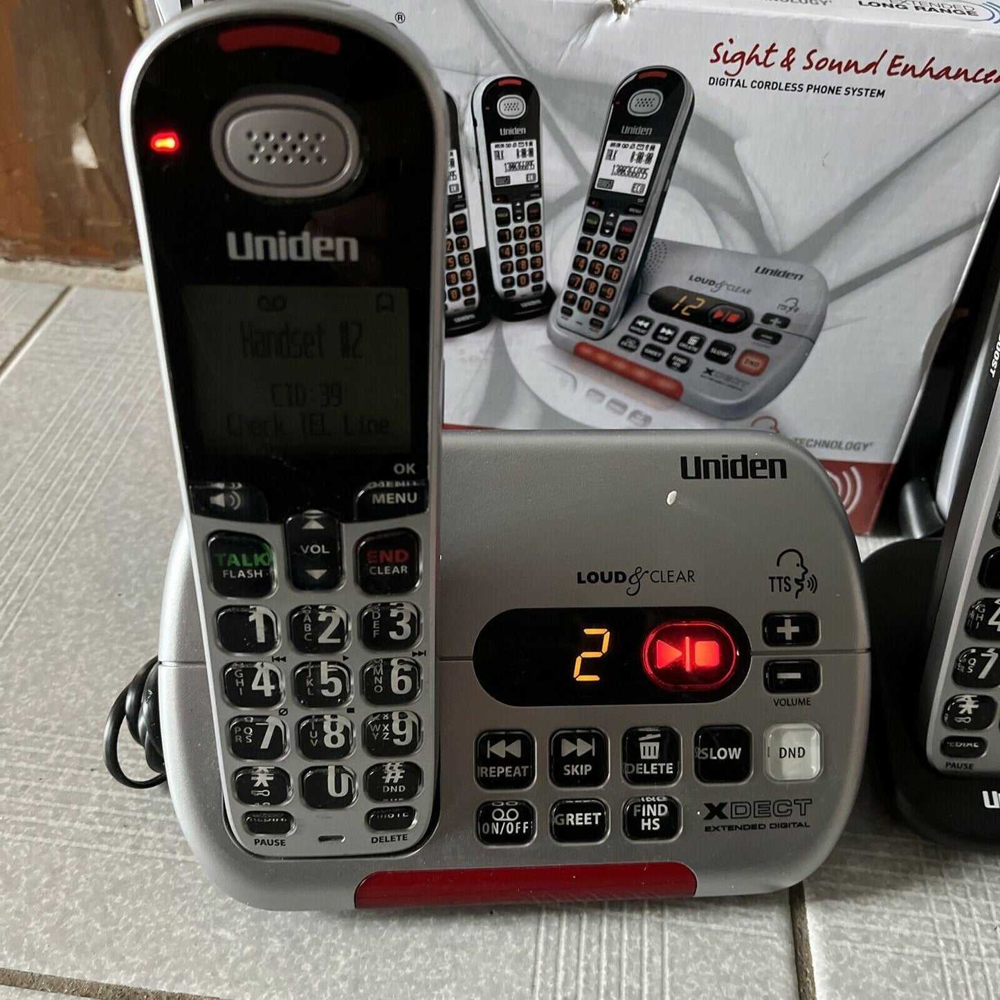 Uniden Extended SS E35 3x Long Range Cordless Handsets & Answering Machine