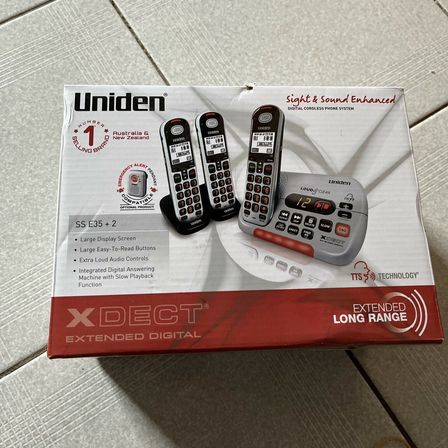 Uniden Extended SS E35 3x Long Range Cordless Handsets & Answering Machine
