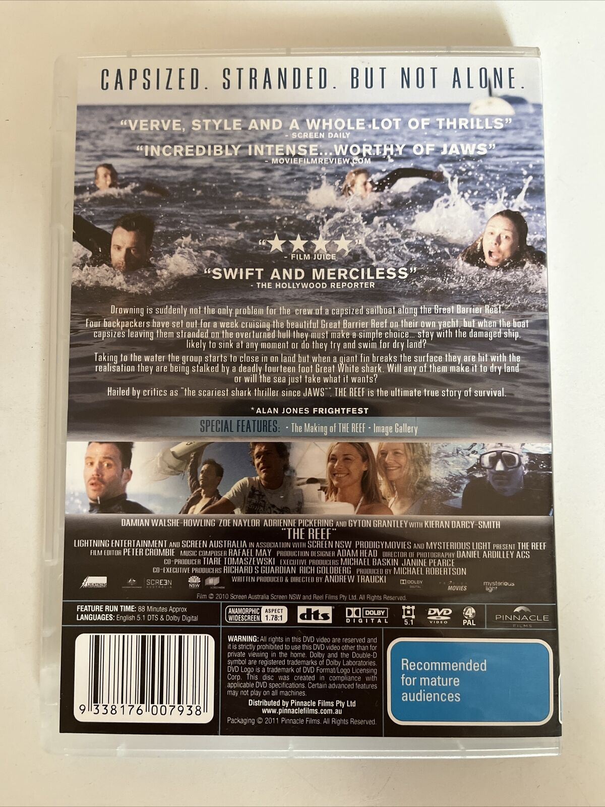 The Reef (DVD, 2010) Damian Walshe-Howling, Gyton Grantley. Thriller. Region 4
