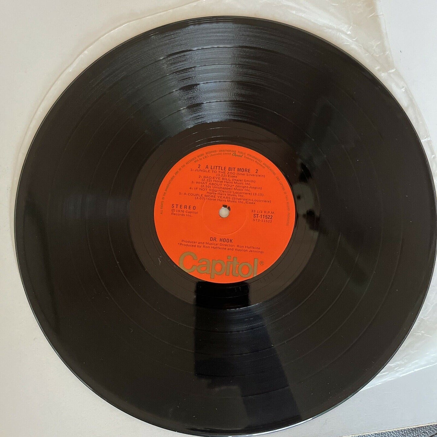 Dr Hook - A Little Bit More Vinyl 1976 Capitol Records ST-11522