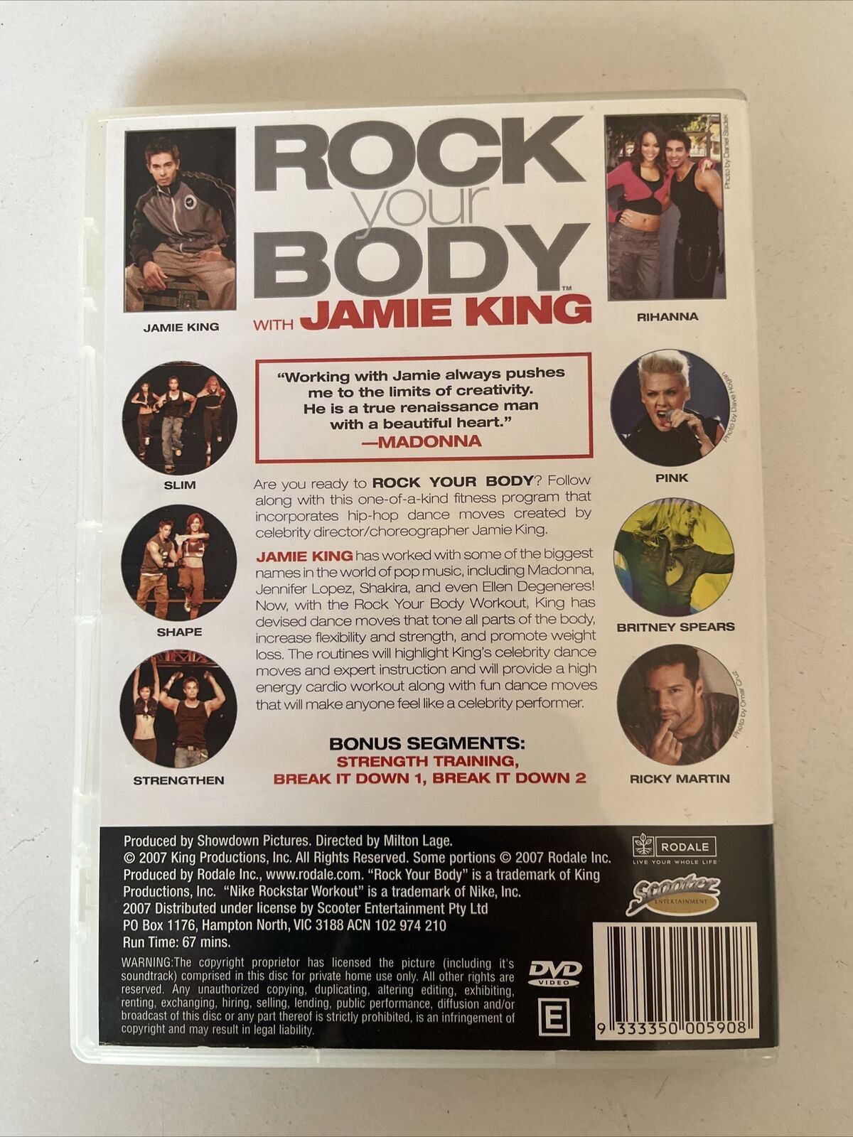 Rock Your Body with Jamie King DVD Hip-Hop Workout. Region Free