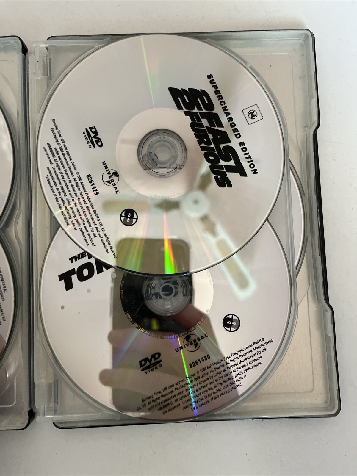 Fast And The Furious Collection 1, 2, 3, 4 + Bonus (DVD) Steel Book . Region 4