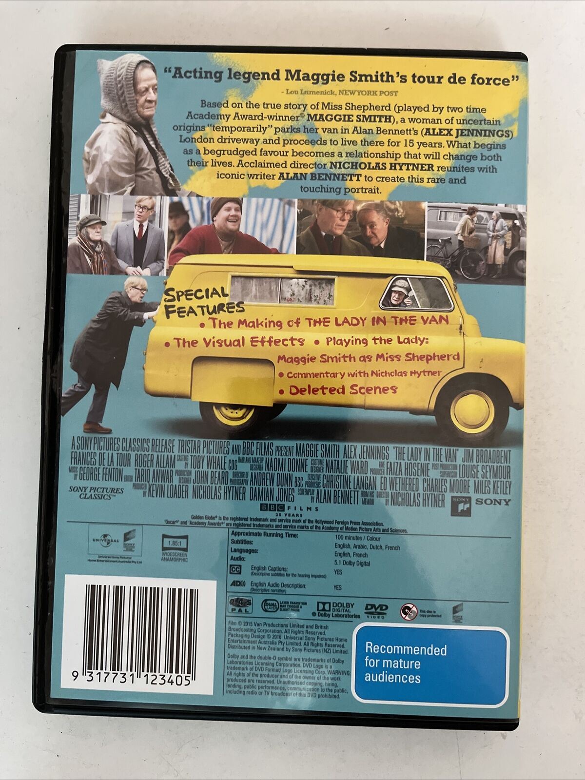 The Lady In The Van (DVD, 2015) Maggie Smith, Jim Broadbent. Region 4