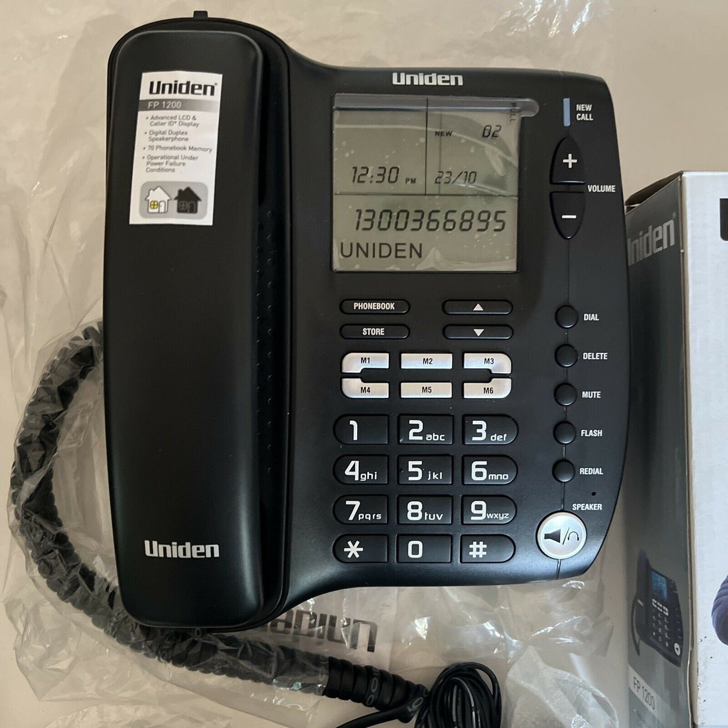 Uniden FP1200 Corded Phone with Loud Speaker LCD Screen Phonebook. NBN Compatibl
