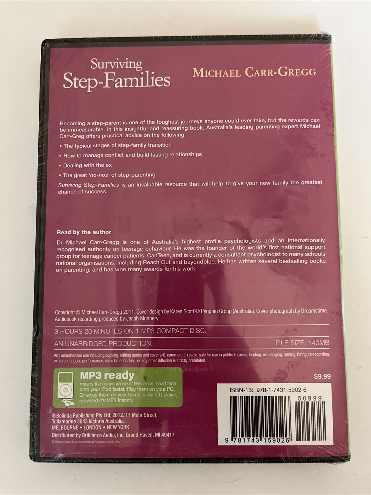 *New Sealed* Surviving Step-Families by Michel Carr-Gregg Audio Book