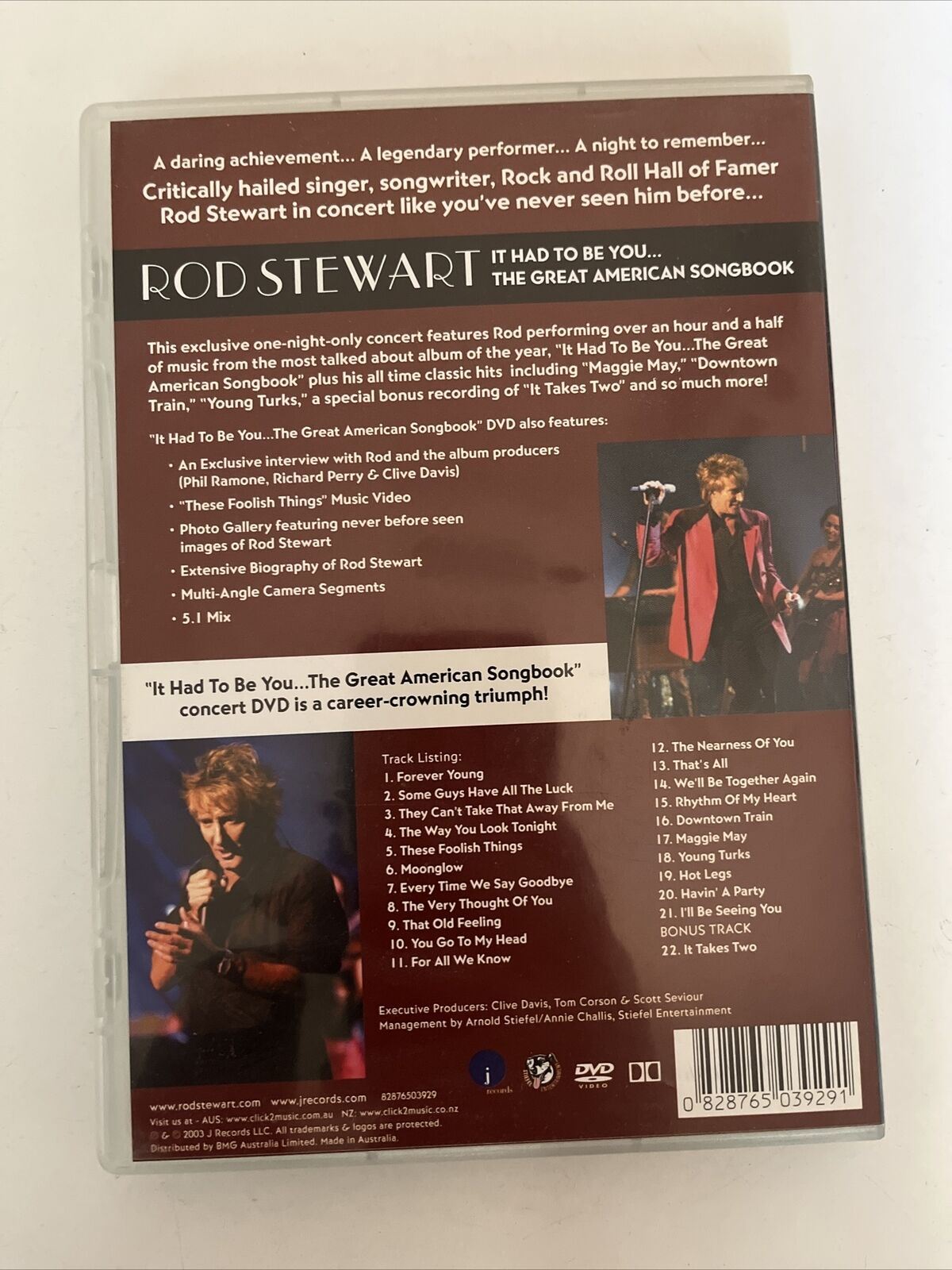 Rod Stewart It Had To Be You - The Great American Songbook (DVD)