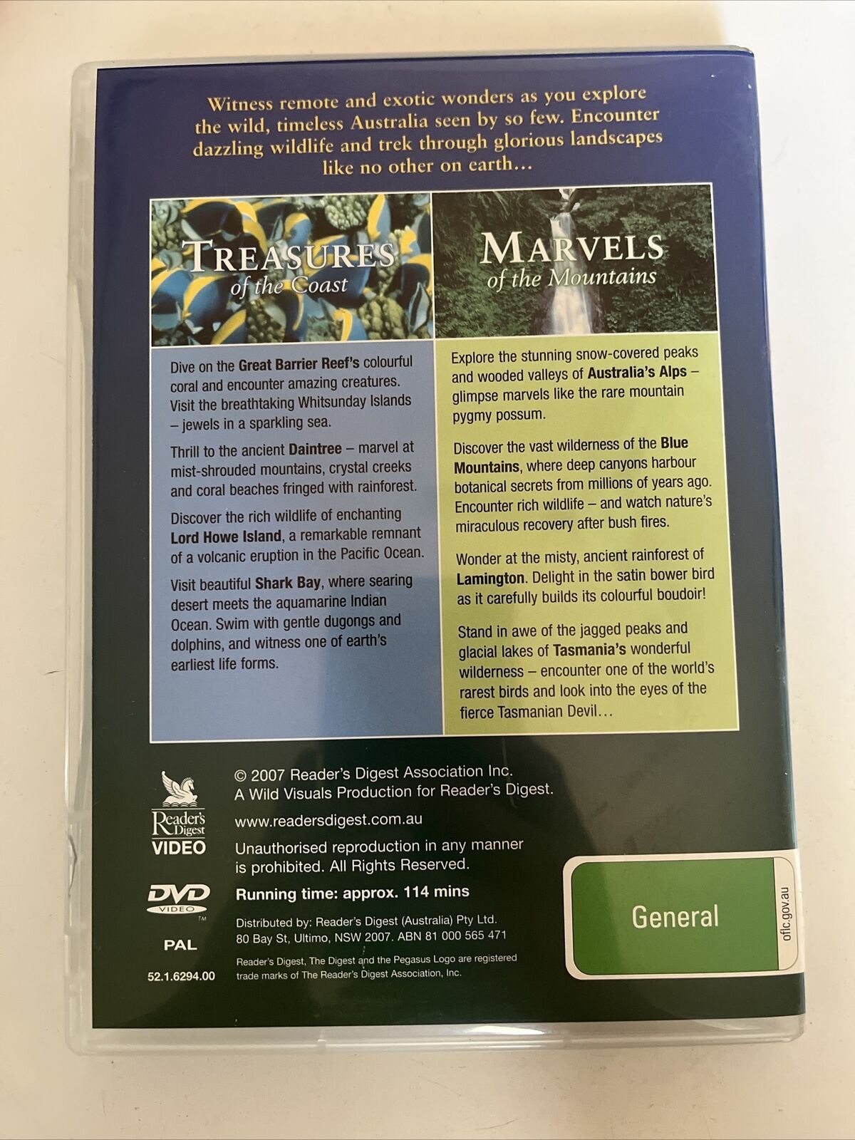 Treasures of the Coast + Marvels of the Mountains DVD Australian National Parks