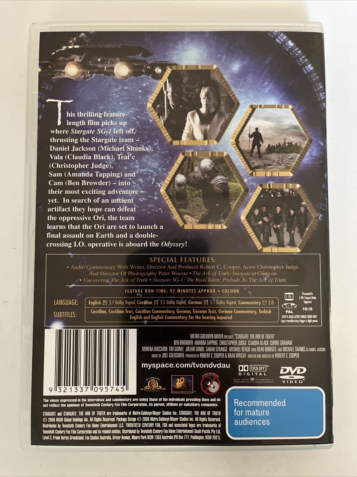 Stargate - The Ark Of Truth (DVD, 2008) Ben Browder, Amanda Tapping. Region 4