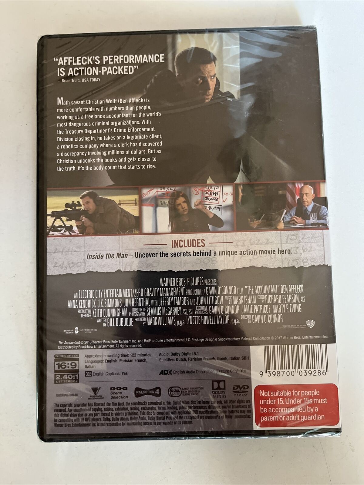 *New Sealed* The Accountant (DVD, 2016) Ben Affleck, Anna Kendrick. Region 4