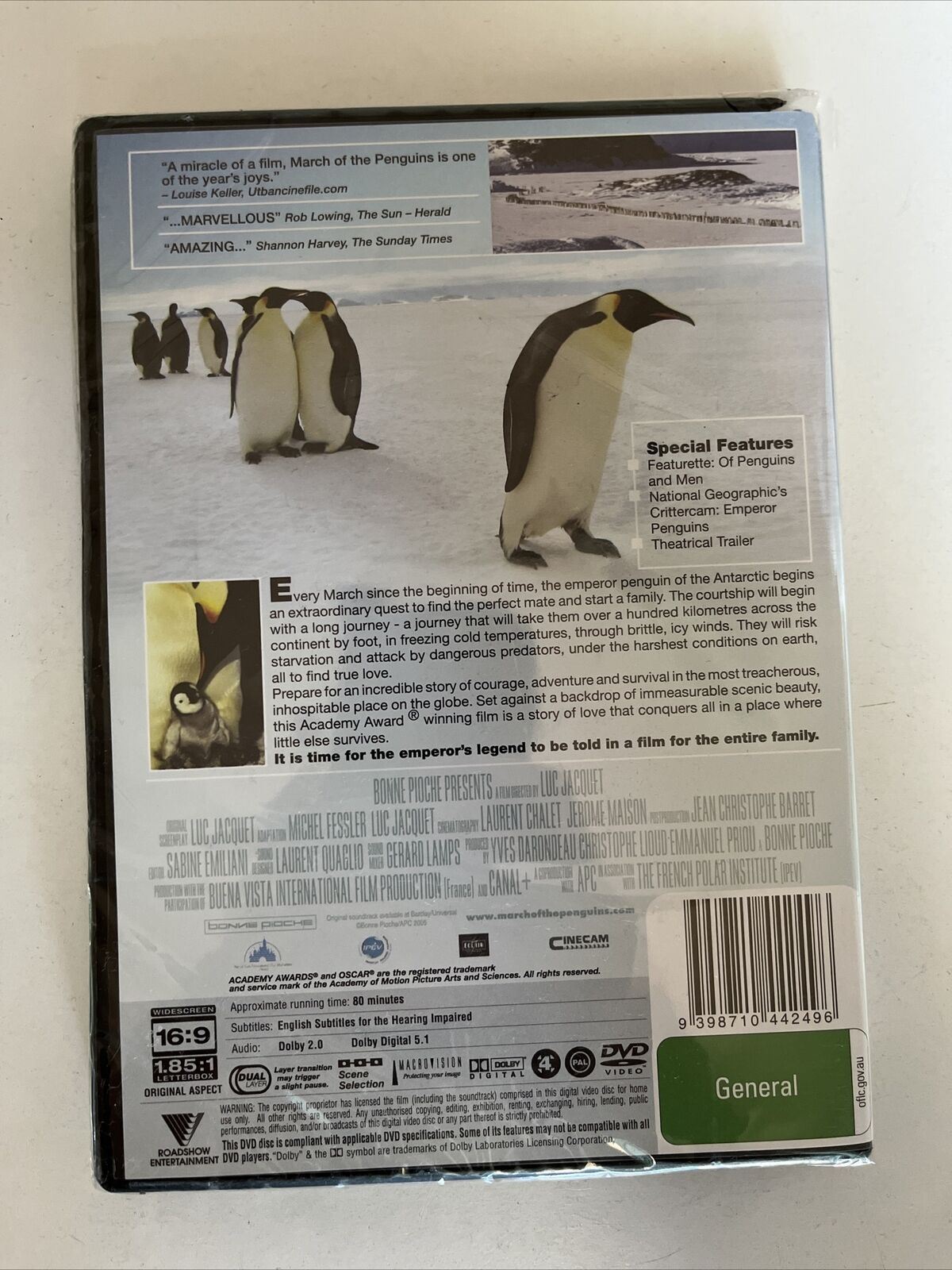 *New Sealed* March Of The Penguins (DVD, 2005) Documentary Penguins. Region 4