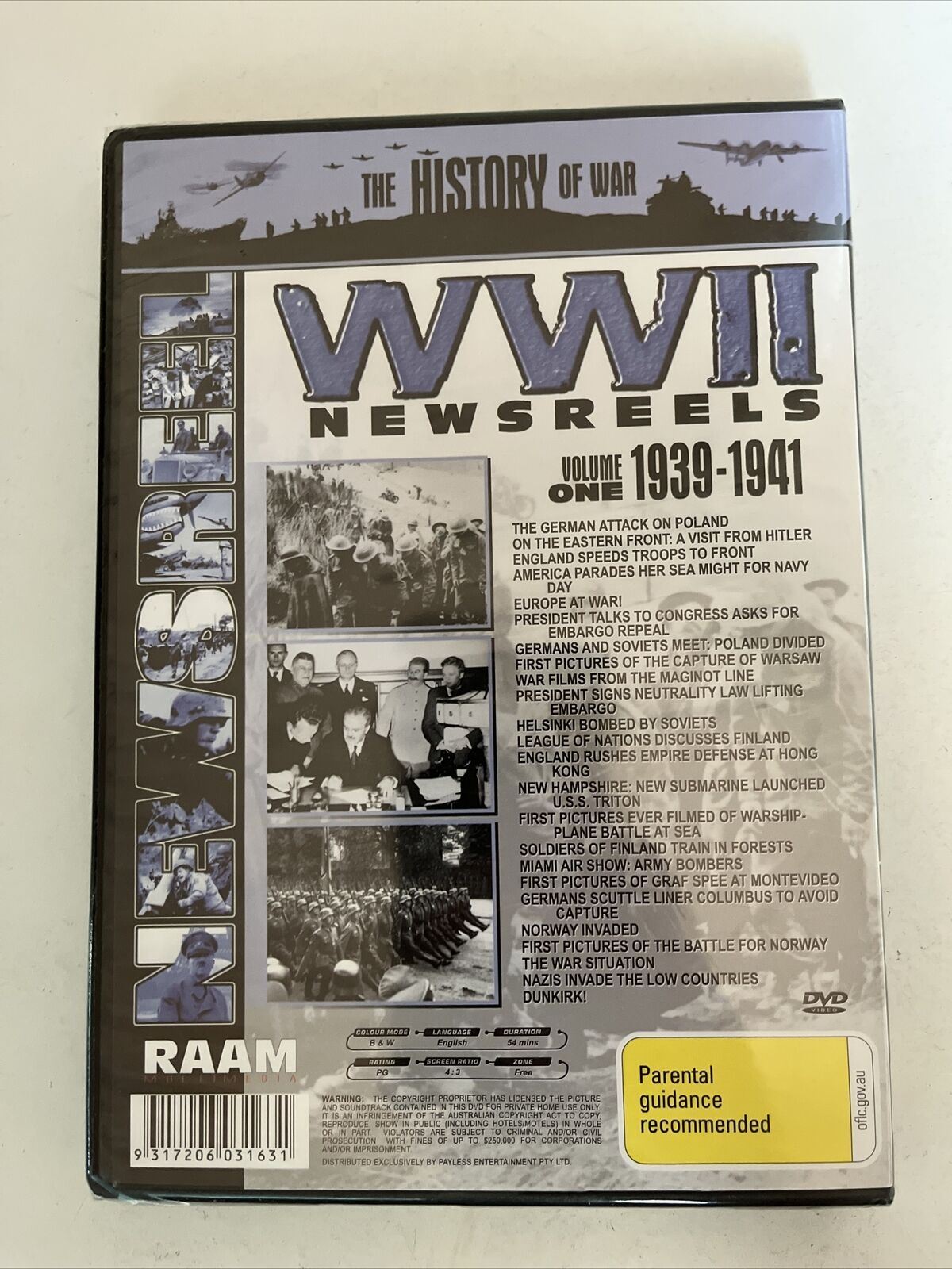 *New Sealed* World War II Newsreels: Volume 1 1939-1941 (DVD) All Regions