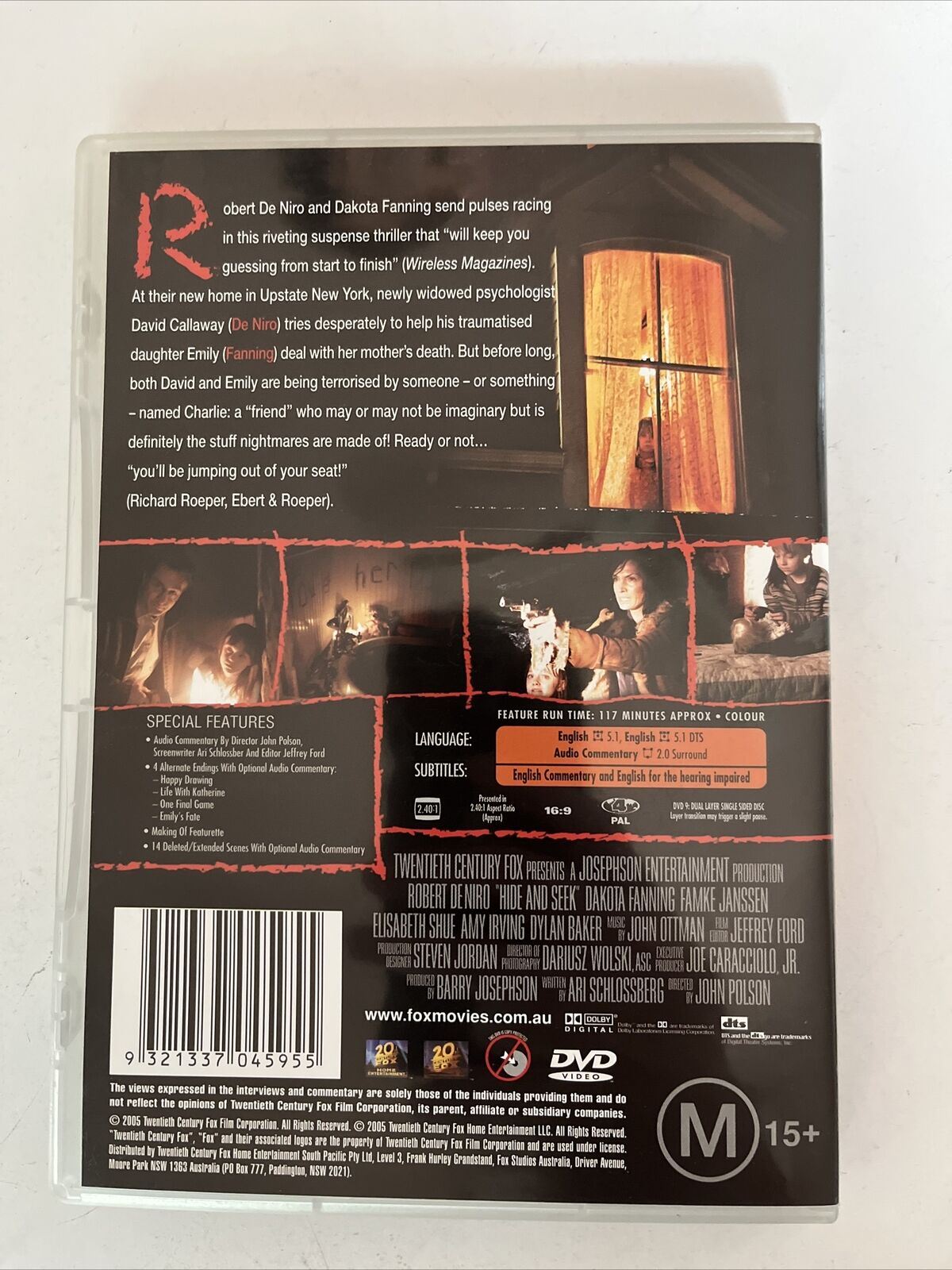 Hide And Seek (DVD, 2005) Robert De Niro, Dakota Fanning, Famke Janssen. region4