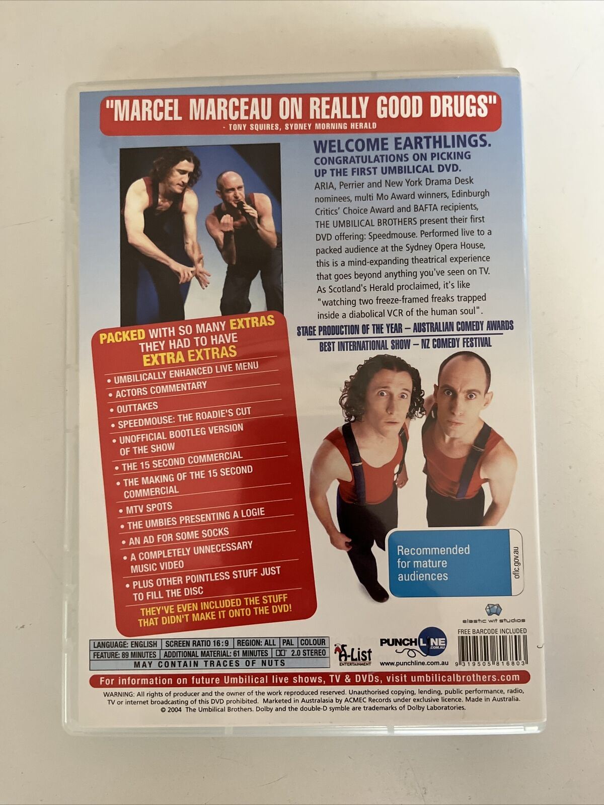 The Umbilical Brothers - Speedmouse (DVD, 2004) Comedy. Region Free