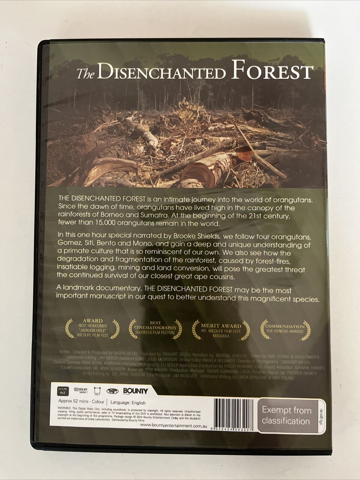 The Disenchanted Forest (DVD) Orangutan Documentary. Brooke Shields. Region 4