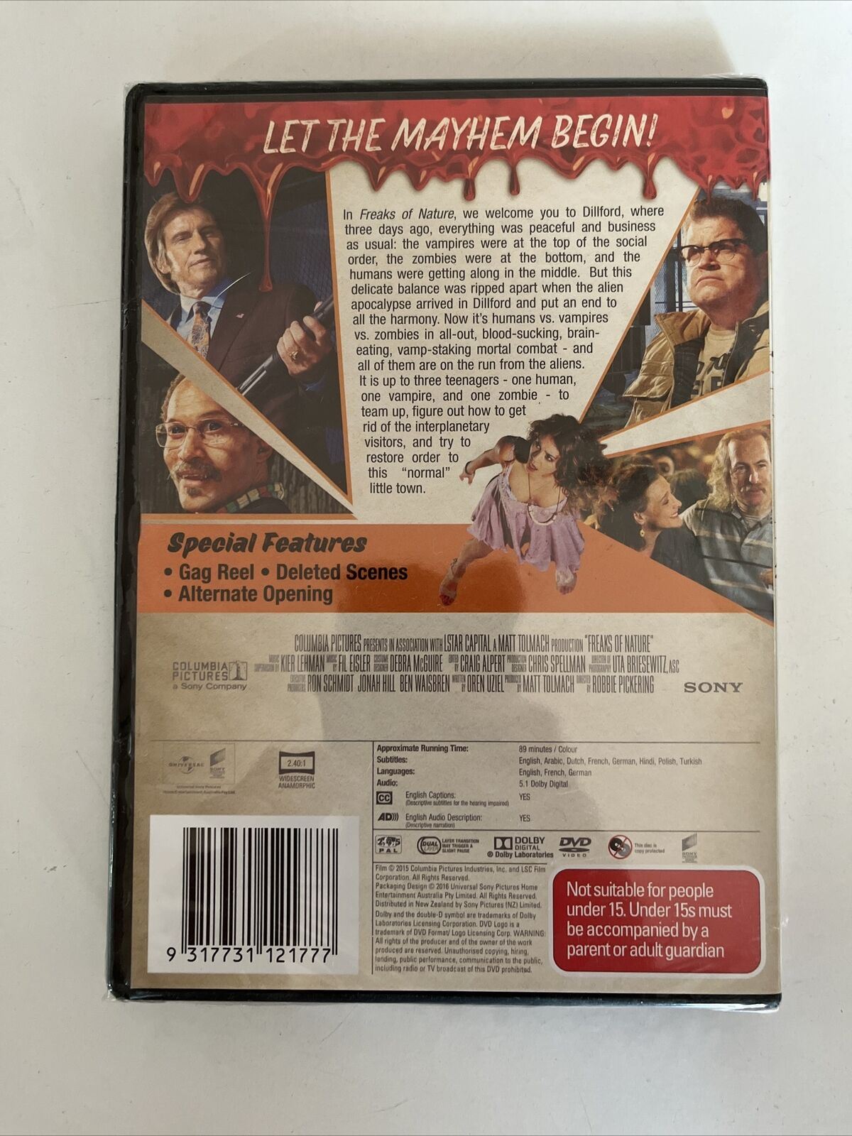 *New Sealed* Freaks Of Nature (DVD, 2015) Nicholas Braun. Comedy Horror Region 4