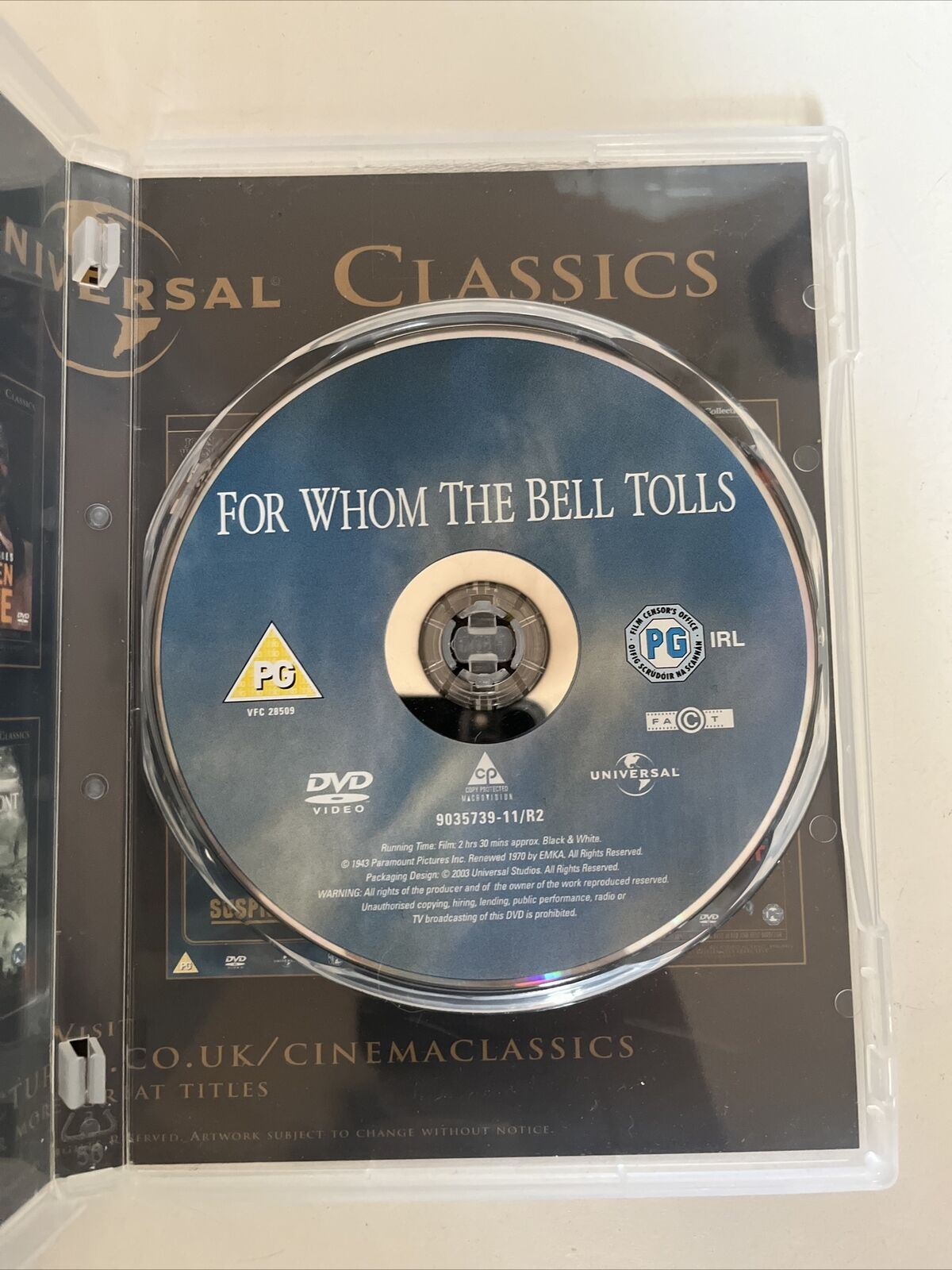 For Whom The Bell Tolls (DVD, 1943) Gary Cooper, Ingrid Bergman. Region 4