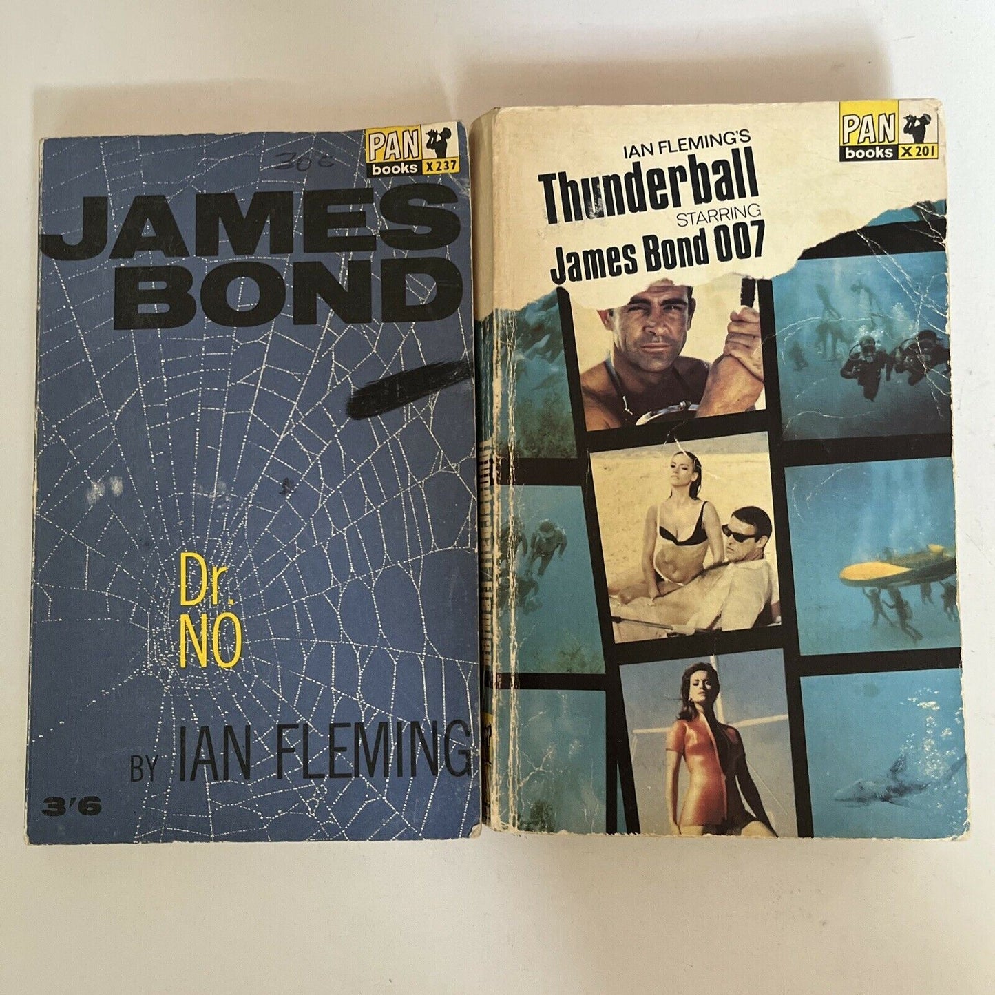 Ian Fleming's Thunderball & Dr No James Bond 007 1965 Novel Book