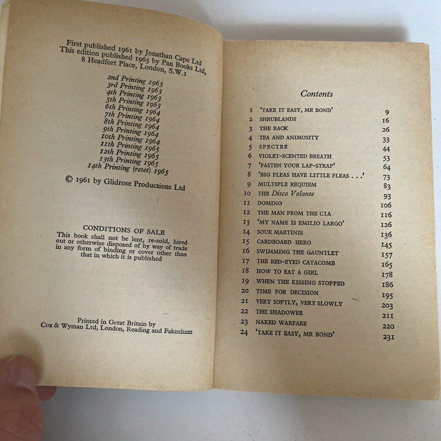 Ian Fleming's Thunderball & Dr No James Bond 007 1965 Novel Book