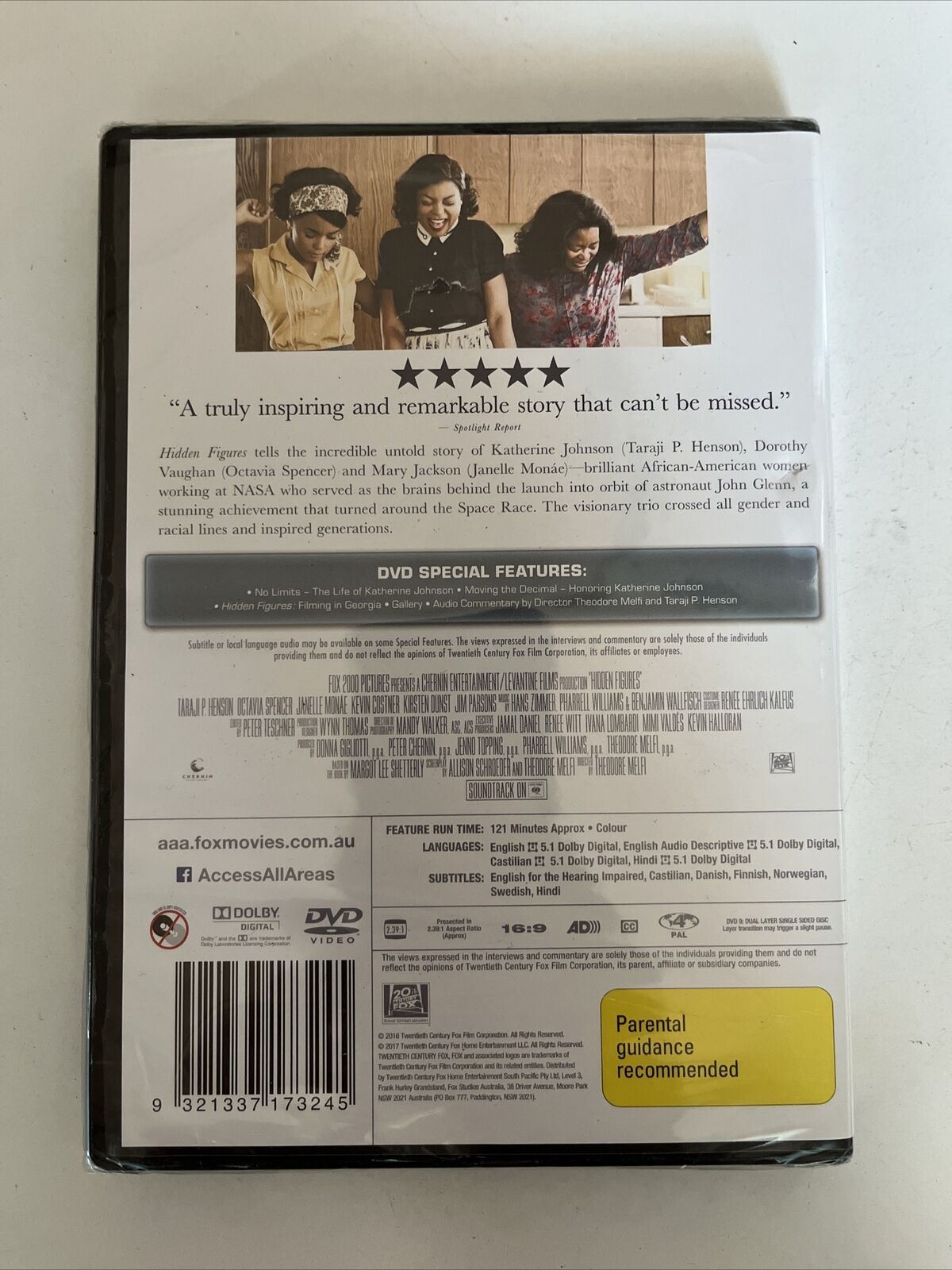 *New Sealed* Hidden Figures (DVD, 2016) Taraji P. Henson, Octavia Spencer