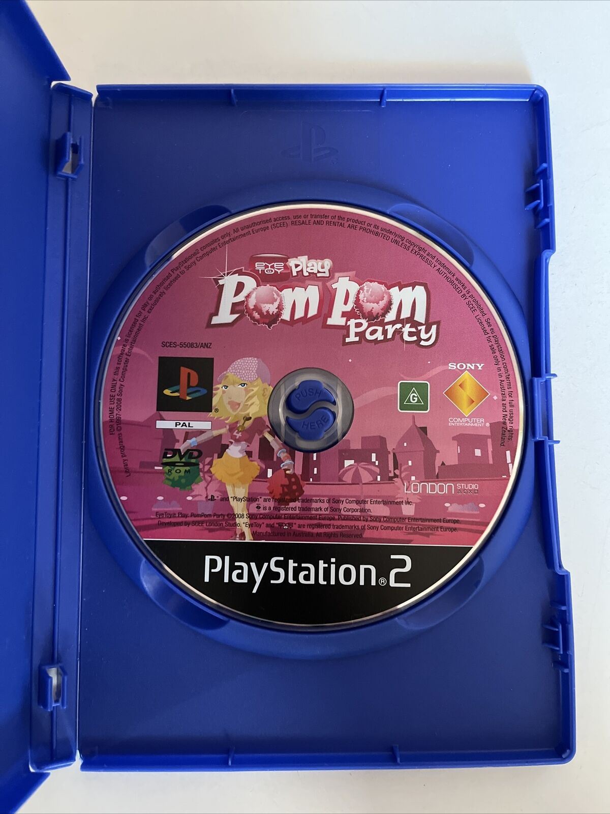 Pom Pom Party Eye Toy - PlayStation PS2 PAL Music Dance Game