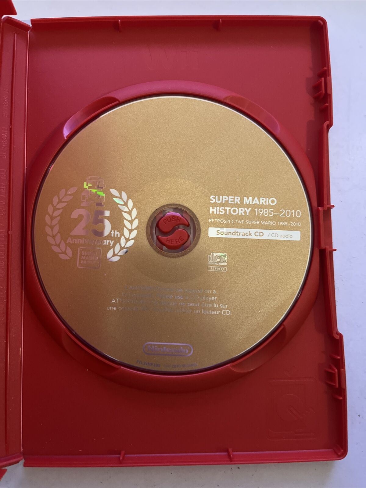 Super Mario History 1985 - 2010 25th Anniversary Soundtrack CD Nintendo Wii