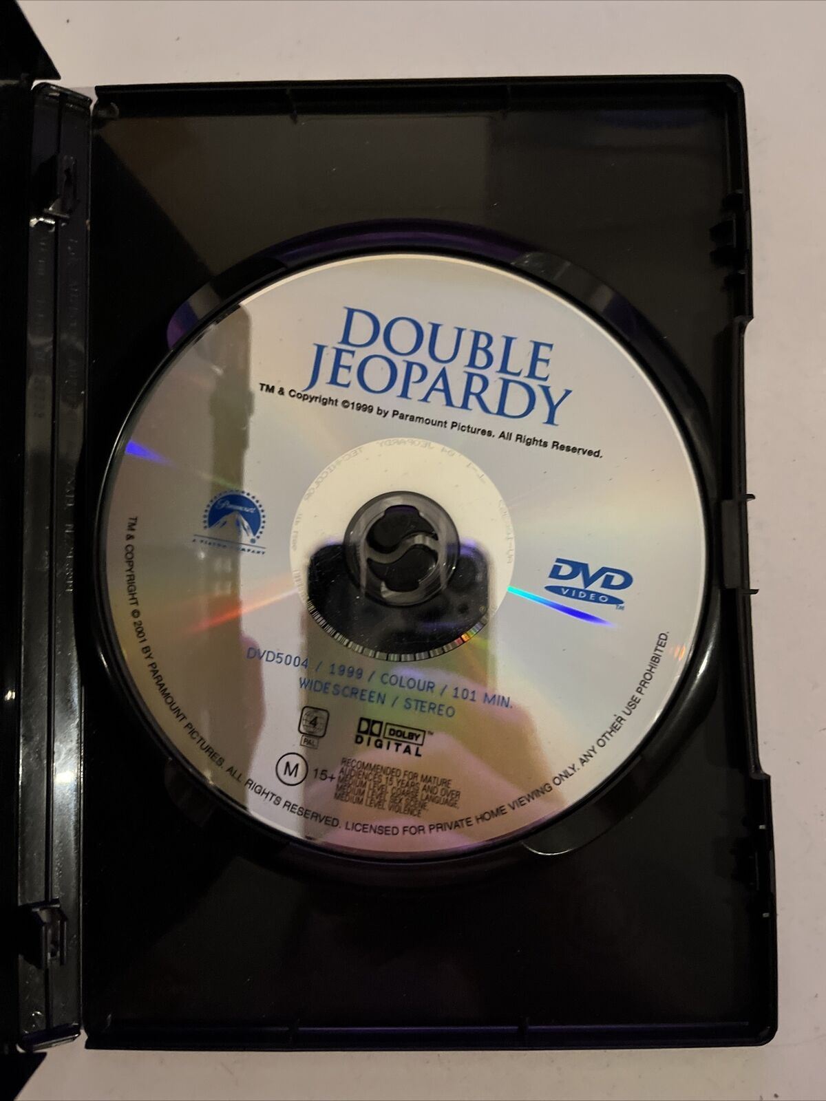 Double Jeopardy (DVD, 1999) Tommy Lee Jones, Ashley Judd. Region 4