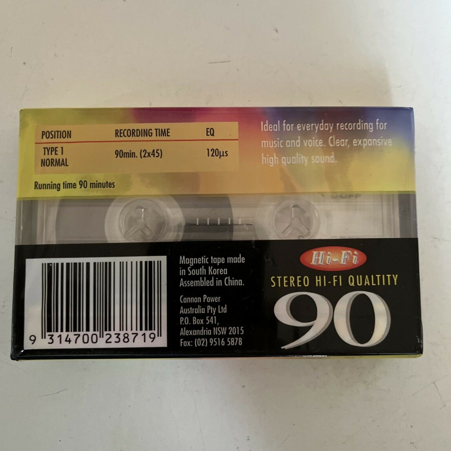 2x NEW SEALED Audio Cassette 90 Min Maxell & Cannon Power Blank