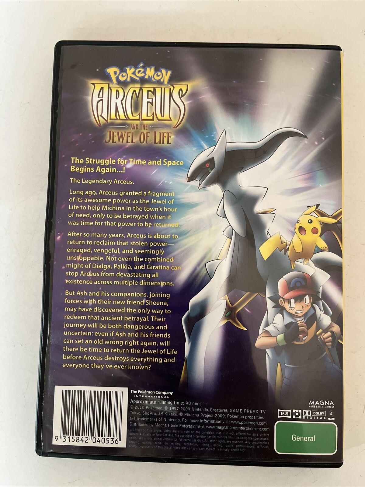 Pokemon - Arceus And The Jewel Of Life (DVD, 2009) Anime Film. Region 4