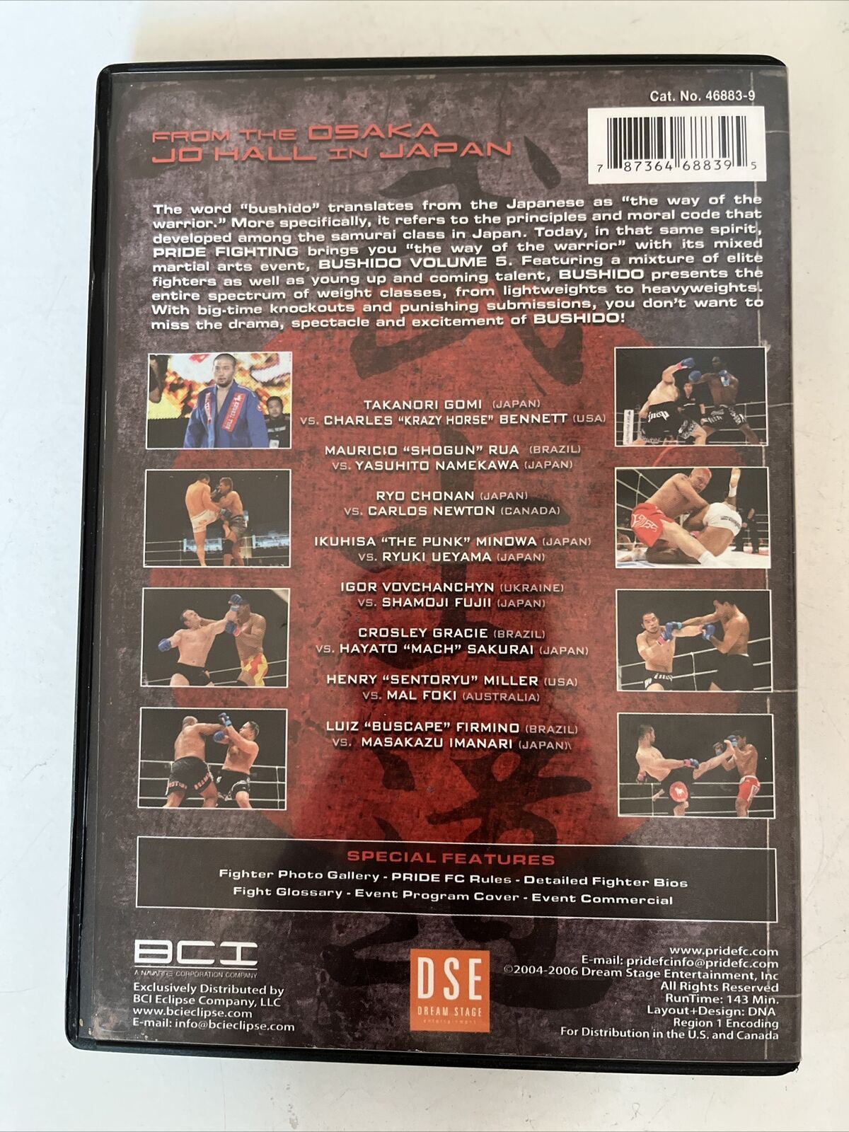 Pride Fighting Championships - Bushido Vol. 5 (DVD) Pride FC. Region 1