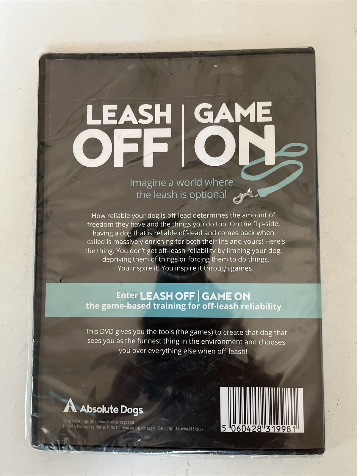 *New Sealed* Leash Off Game On - Absolute Dogs (DVD) Tom Mitchell Lauren Langman