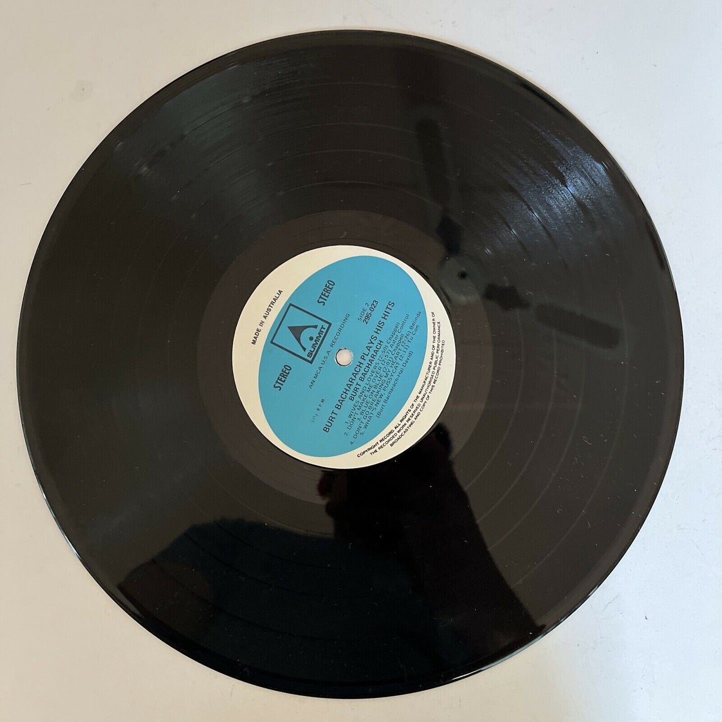 Burt Bacharach – Burt Bacharach Plays His Hits Vinyl Record 1966 SRA295.023