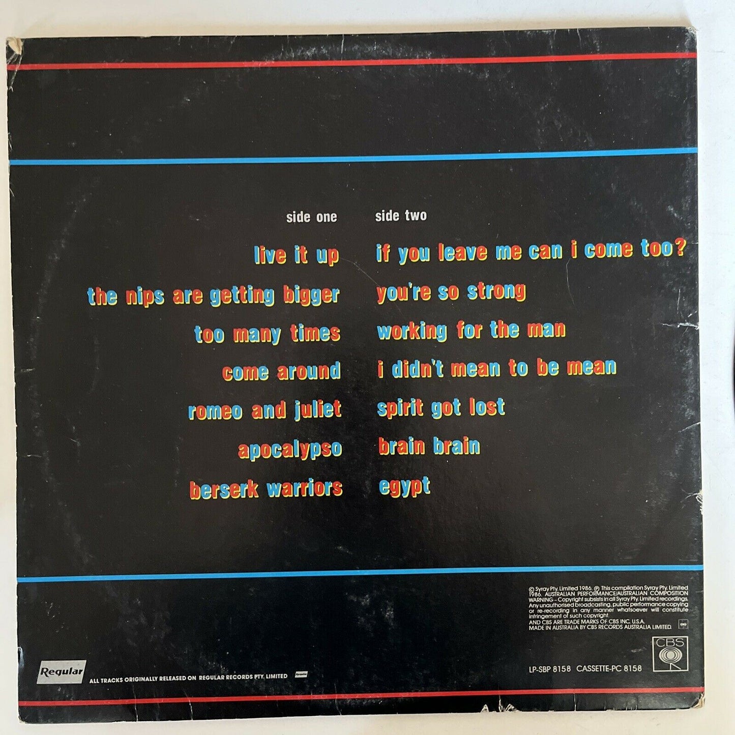 Mental As Anything – Greatest Hits Vol. 1 1986 Vinyl Record
