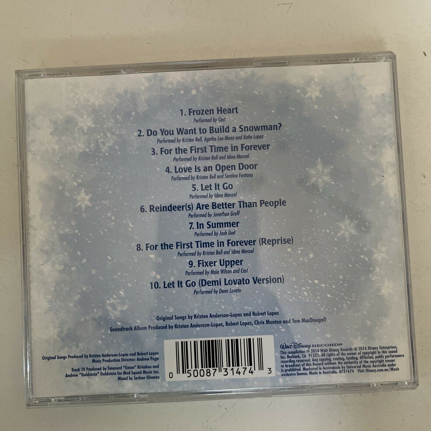 Disney Frozen The Songs by Original Film Soundtrack (CD, 2014) Album