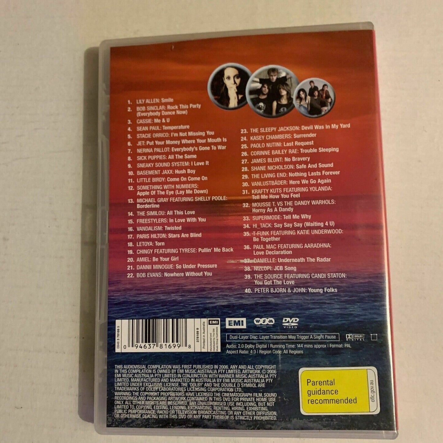 Now Summer 2007 (DVD, 2007) Lily Allen, Cassie, Paris Hilton, Sean Paul, Jet