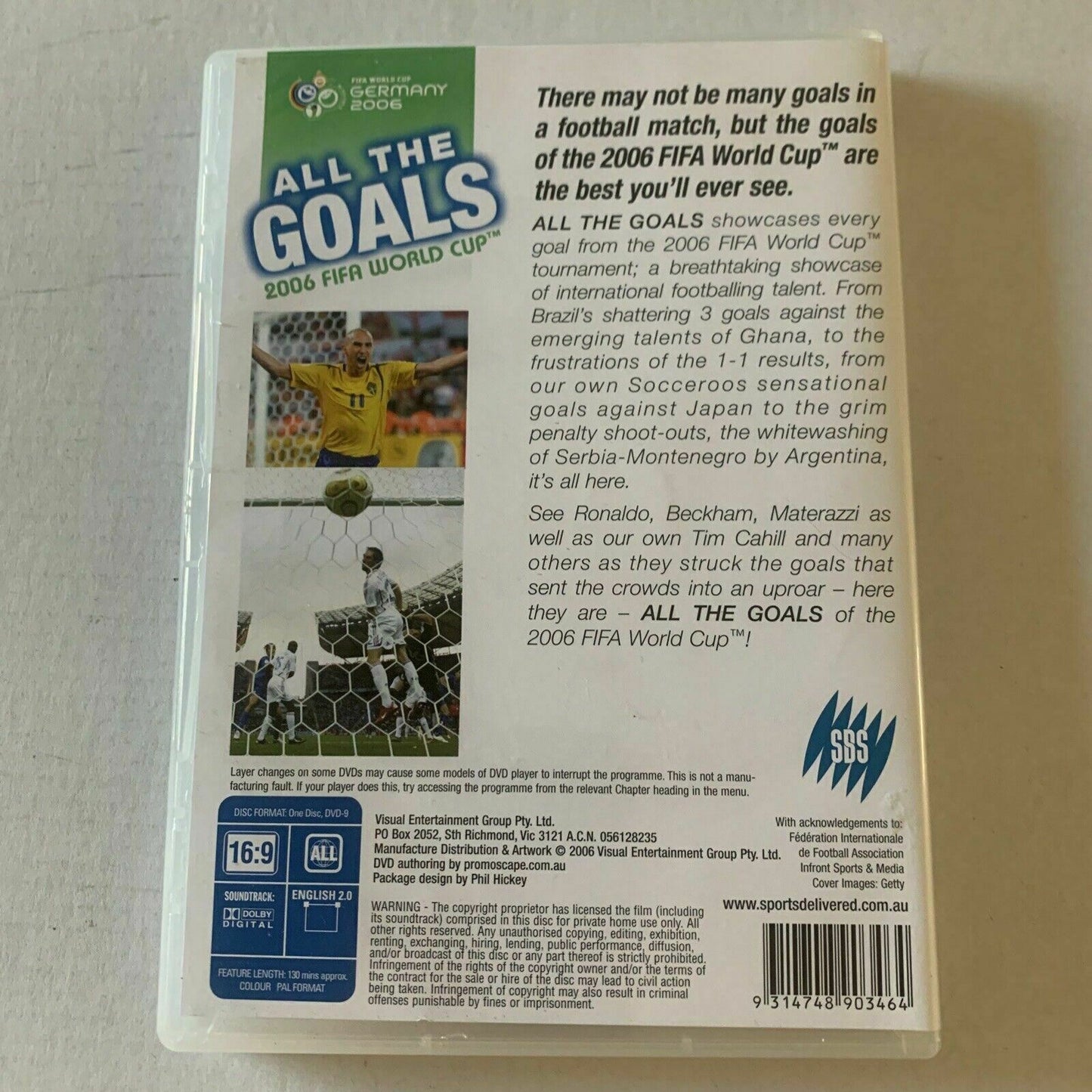 All The Goals 2006 FIFA World Cup Germany (DVD, 2006) SBS TV