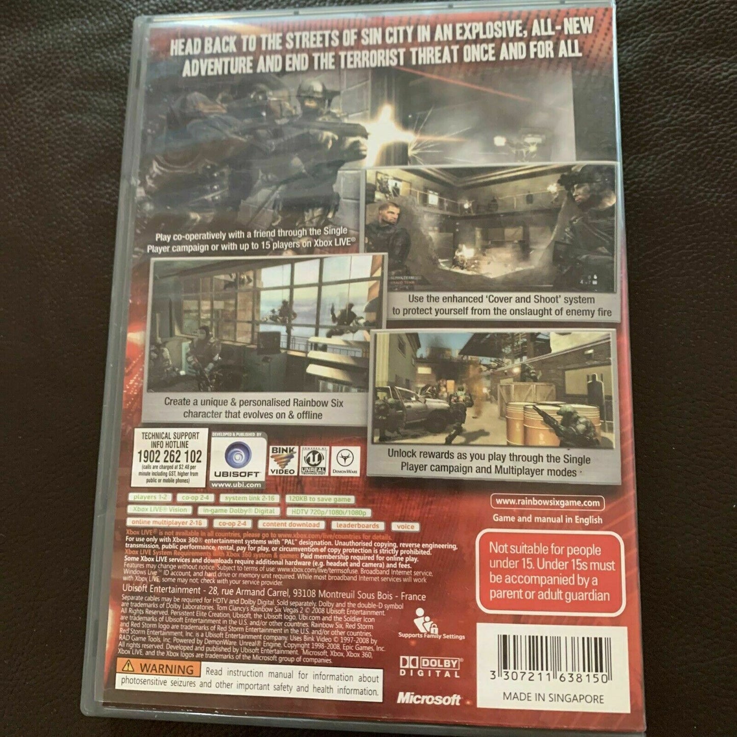 Tom Clancy's Rainbow Six Vegas 1 & 2 - Microsoft Xbox 360 PAL With Manual