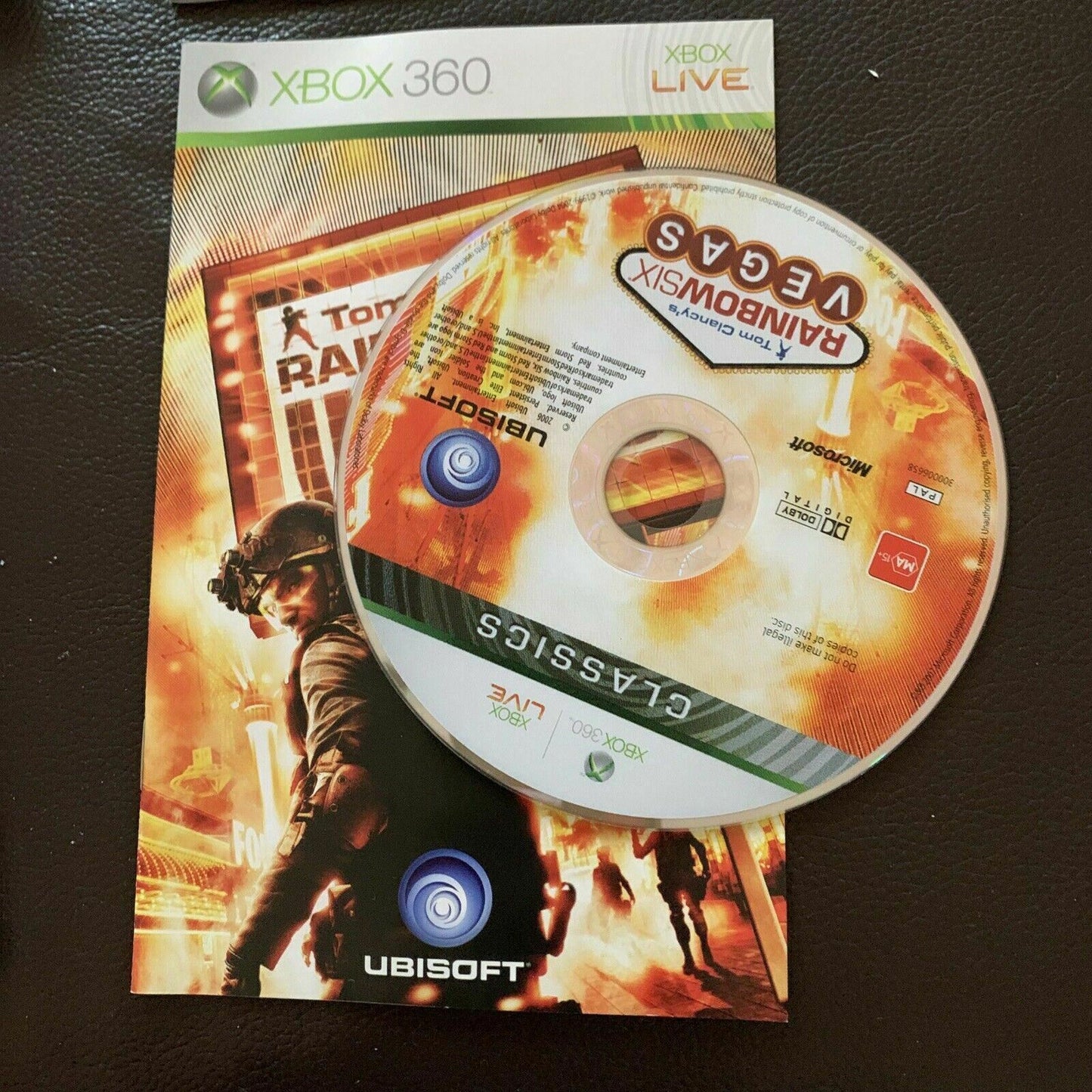 Tom Clancy's Rainbow Six Vegas 1 & 2 - Microsoft Xbox 360 PAL With Manual