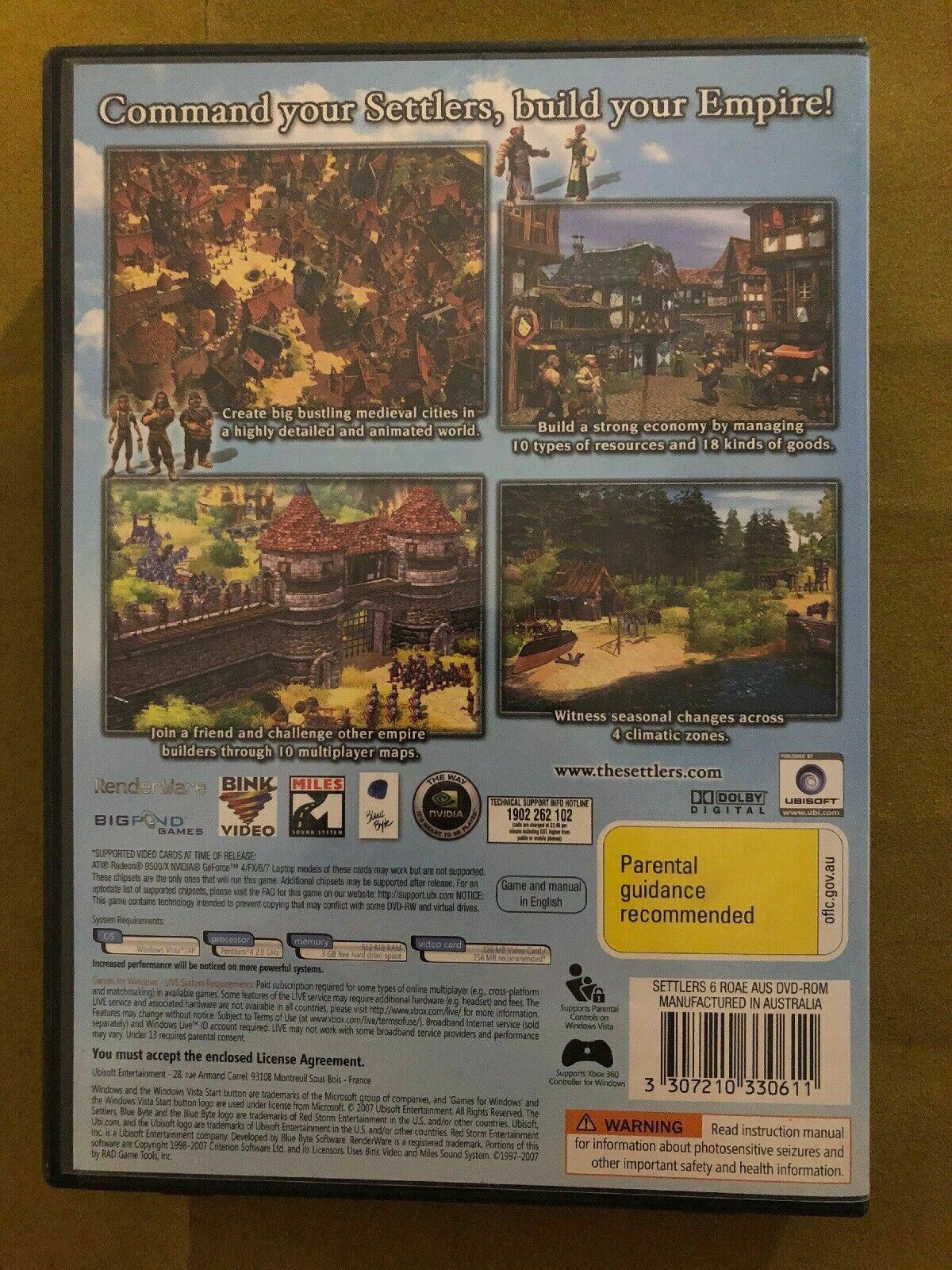 The Settlers: Rise of an Empire - PC DVD Real Time Strategy Management RTS Game