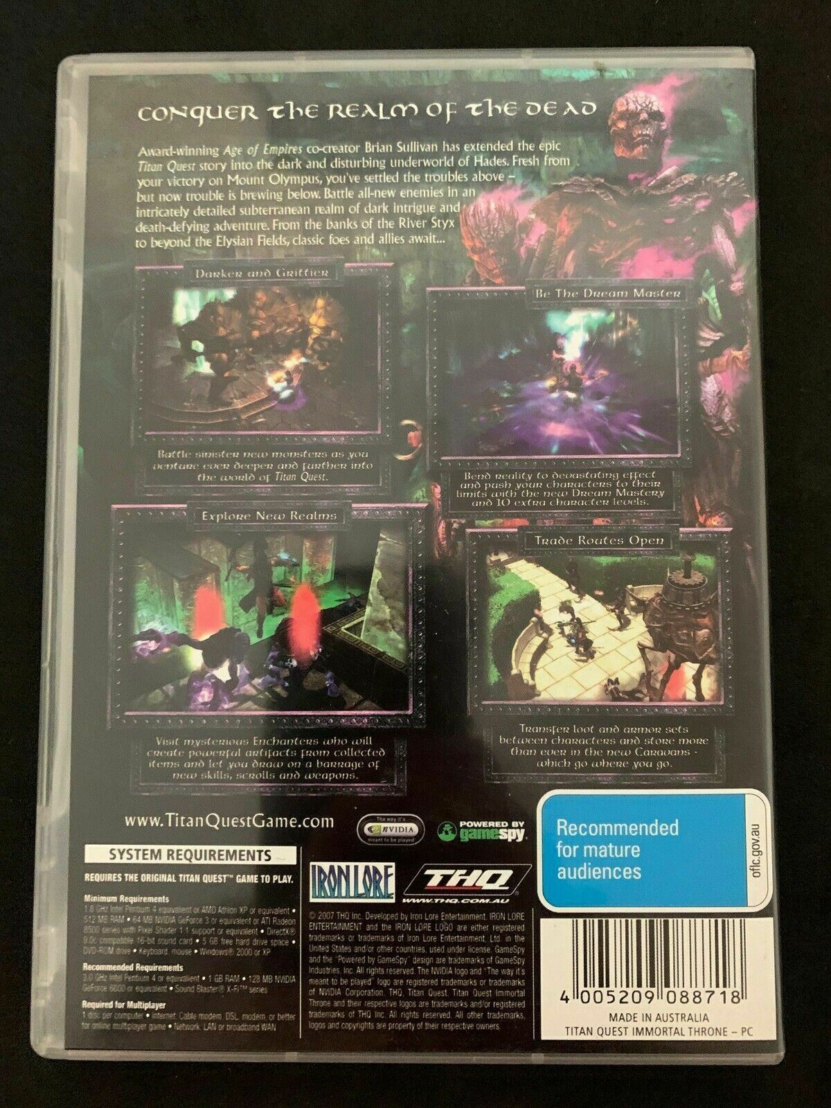 Titan Quest: Immortal Throne Expansion - PC DVD Windows 2007 Game